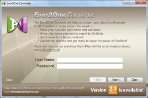 Evernote to OneNote convertor